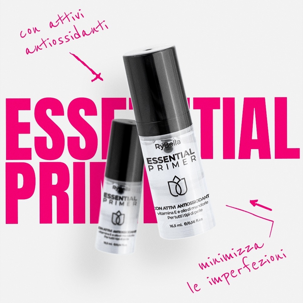 Essential primer Rybella, ideale per minimizzare le imperfezioni e con attivi antiossidanti